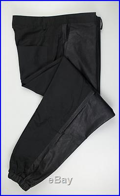 New. T By ALEXANDER WANG Black Leather Casual Pants Size XS Men's RARE