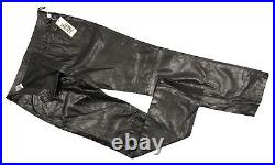 New! Versace Couture Vintage Deadstock 90's Leather Pants! E 48 31 x 35 Black