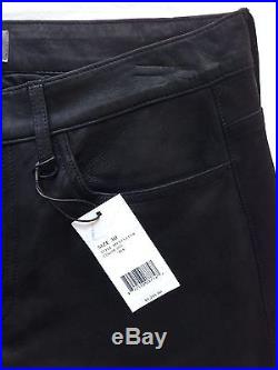 New With Tags Men's Vince Leather Pants Jeans 5 Pocket Bottom Size 30 Msrp $1295