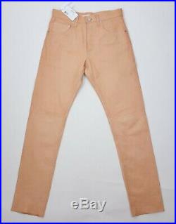 New mens sz 31 Helmut Lang Masc Hi Straight raw leather pants jeans $1095