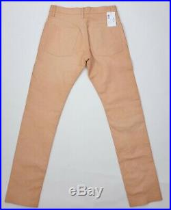 New mens sz 31 Helmut Lang Masc Hi Straight raw leather pants jeans $1095