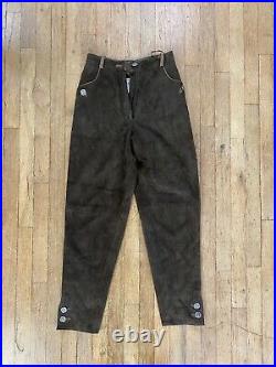 Nockstein Trachten Leather Pants W26x30 Vintage RARE Sz 36