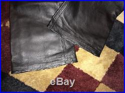 Northbound Leathers Mens Low-Rise Leather Pant, size 30 Boot Cut