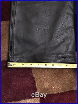 Northbound Leathers Mens Low-Rise Leather Pant, size 30 Boot Cut