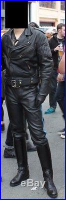 Northbound Mens Cop Uniform Leather Pants Size 34