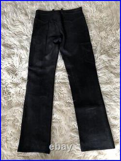 Nubuck Black Leather Pants By Pyrate Style. Germany. Men's Size Eur 50 US 31