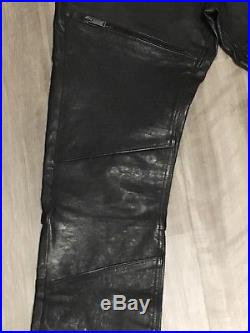 Nwt Mens Calvin Klein Jeans Black Leather Pants 30 X 32