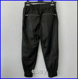 OAK NYC Leather joggers- Size Small Black Lambskin