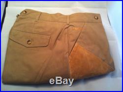 ORVIS Men's 38/30 NEW Sahara Cloth Leather Faced Briar Trousers