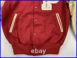 Official Late Show David Letterman Worldwide Pants Varsity Wool Leather Jacket M