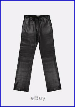 Original New Gucci Leather Black Men Pants in size 34