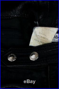 Original Vintage Dolce&Gabbana Biker Motorcycle Leather Trousers Men Pants 48 IT