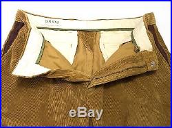 Orvis 34x31 Supercord Men's Brown Corduroy Pants Cotton Leather Pockets