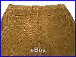 Orvis 34x31 Supercord Men's Brown Corduroy Pants Cotton Leather Pockets