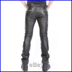 P-Zipps Diesel Leather Pants Black Men New Size 28
