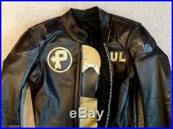 PATTY PERRON Vintage LEATHER MOTORCYCLE RACING 1pc JACKET PANTS Riding Suit