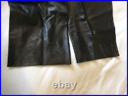 POLO RALPH LAUREN BLACK LEATHER PANTS MENS 36, Made In Italy, Perfect Condition