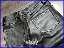 Pantalon Cuir Noir Zip Rob Amsterdam W30 Leder Leather Gay Skin Mrb Mister B