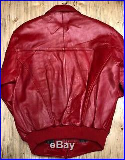 Pelle Pelle Leather Jacket 2161 Cabernet Red Simple Sleeve PP Winged Logo NWT