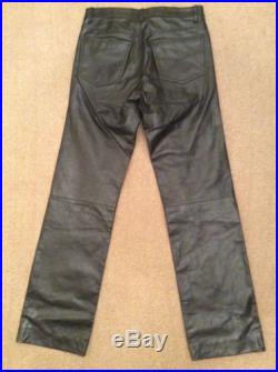 Pelle Studio Wilson's Leather Motorcycle Black Pants Lot Size 32x31 Men