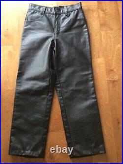 Perfecto by Schott NYC Steer Hide Leather Heavy Black Biker Motorcycle Pants 30