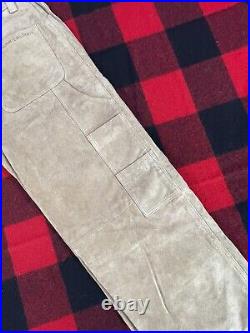 Polo Ralph Lauren 31 x 34 Leather RRL Double Knee Biker Carpenter Pants