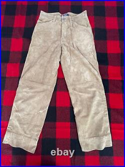 Polo Ralph Lauren 31 x 34 Leather RRL Double Knee Biker Carpenter Pants