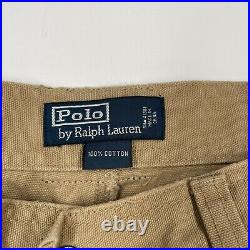 Polo Ralph Lauren (34x32) Duck Canvas Leather Trim Work Utility Cargo Pant
