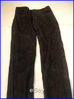 Polo Ralph Lauren Black Label Mens Suede Leather Pants 32/34