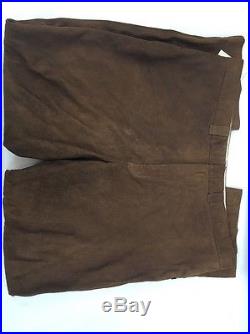 Polo Ralph Lauren Men's Brown Genuine Leather Pants Sz 40X32 $695 I628