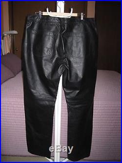 Polo Ralph Lauren Mens Black Leather Pants Size 42-34 NWT MSRP $695