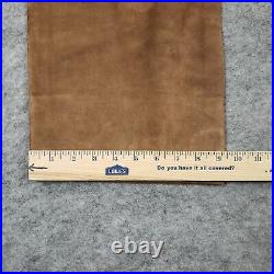 Polo Ralph Lauren Pants Men 35x32 Wide Straight Leg Relaxed Brown Leather Suede
