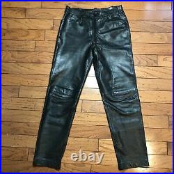 Prada Black Leather Pants Made in Italy
