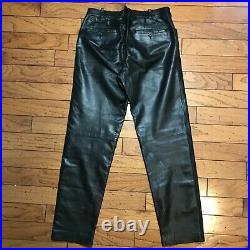 Prada Black Leather Pants Made in Italy