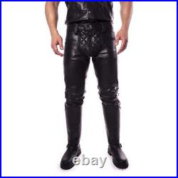 Prowler Red Rider Leather Jeans Men's Pants Trousers Black Fetish Style