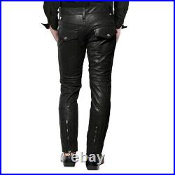 Pure lamb skin leather pants Biker Style Perfect For Party Travel Casual Wear