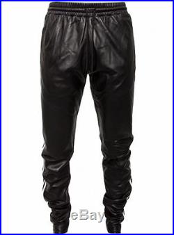 RARE Mens Jeremy Scott Adidas Yeezy Leather Pants SALES SAMPLE Designer Med L