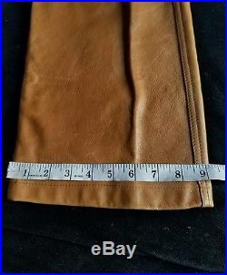 RARE. ROBERT COMSTOCK Men's 100% Leather Pants, SZ 36x34 made in italy
