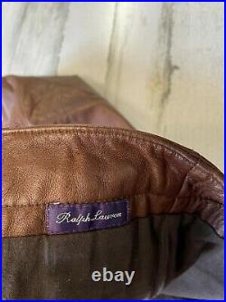 RARE Ralph Lauren Purple Label Leather Buckle Back Pants Men's Size 30x31 Brown