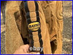 RARE! VTG 60s BATES Suede Leather 2 pc Race Suit Cafe Racer Cycle Jacket & Pants