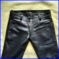 REGULATION Black, Leather Men's Trousers size 30, excellent condition