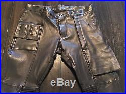 Rick Owens Mens Memphis Leather Pant Size 52