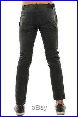 RICK OWENS New Man Black Leather AIRCUT NEW FIT Pants Trouser Size 48 ita $1323
