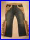 RRL-Western-Leather-Denim-Pants-Men-38-Jeans-Used-Processing-Rare-From-Japan-New-01-vy