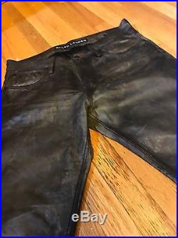 Ralph Lauren Black Label Distressed Leather Pants Men