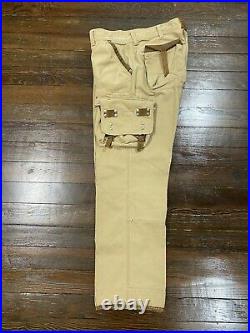 Ralph Lauren Polo Cargo Pants with Leather Trim Detail