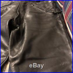 Rare 1960s Langlitz Leather Motorcycle Western Mens Pants 34W 40L