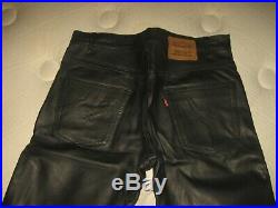 Rare Vintage Men's Levi's Lot 53 Leather Biker Motorcycle Pants Jeans 32 Levi