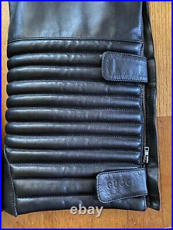 Rare vintage gucci by tom ford leather moto biker pants 2001