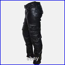 Real Sheepskin Leather Jeans, Motorbike Racing Pant, Style Men Pants Trouser